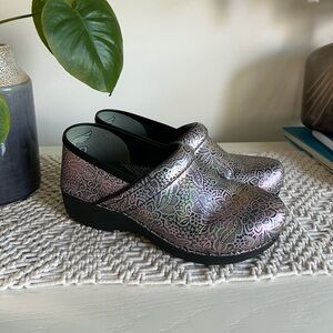 Dansko Lacy Leather Nursing Clogs